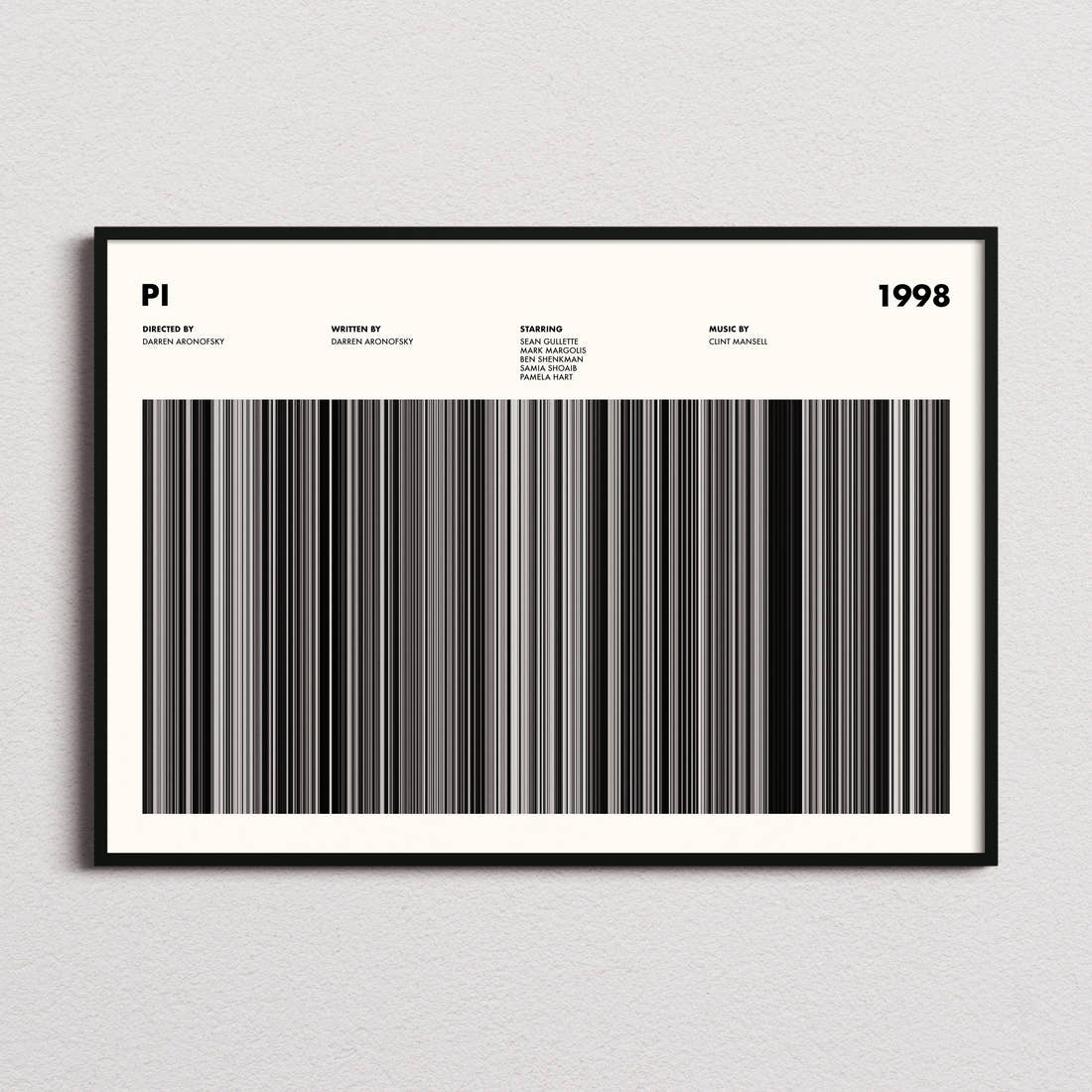 Pi Movie Barcode Poster