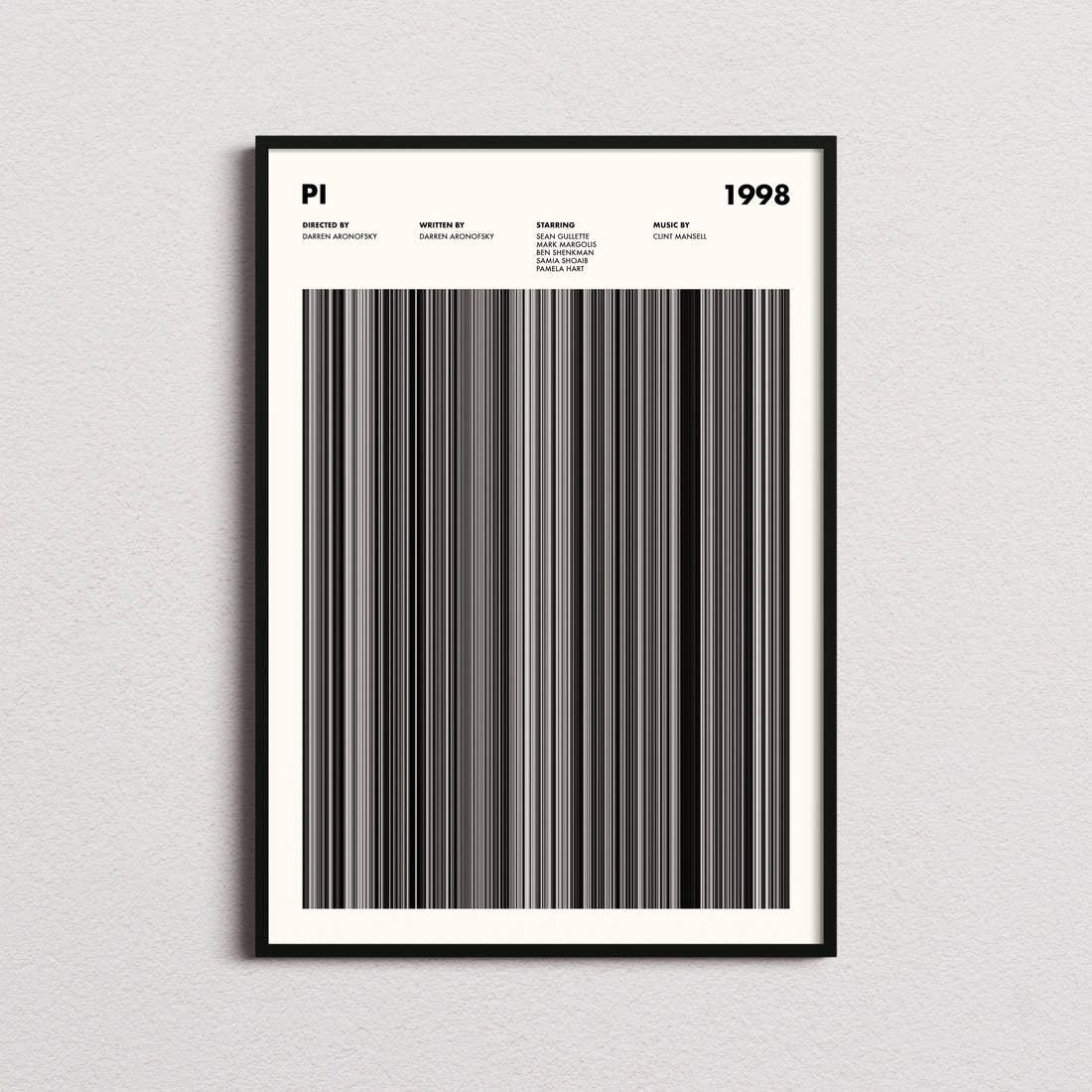 Pi Movie Barcode Poster
