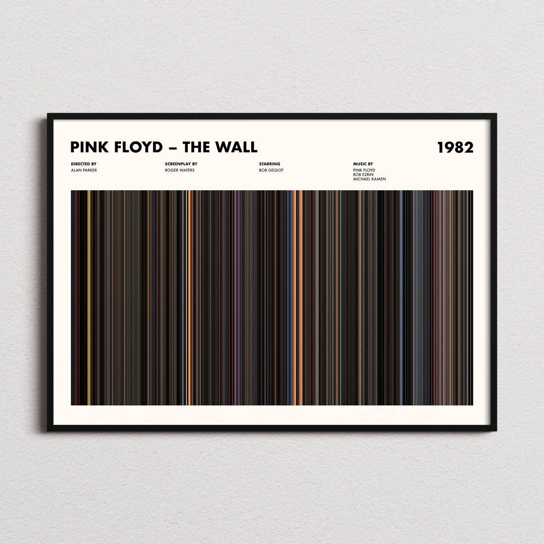 Pink Floyd – The Wall Movie Barcode Poster