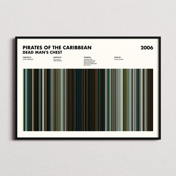 Pirates of the Caribbean: Dead Man's Chest Movie Barcode Poster