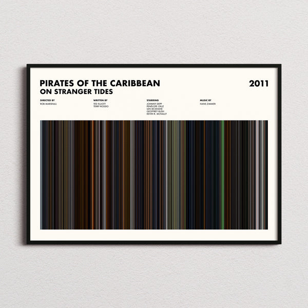 Pirates of the Caribbean: On Stranger Tides Movie Barcode Poster