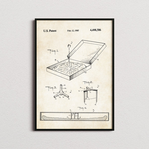 Pizza Box Saver Patent Print