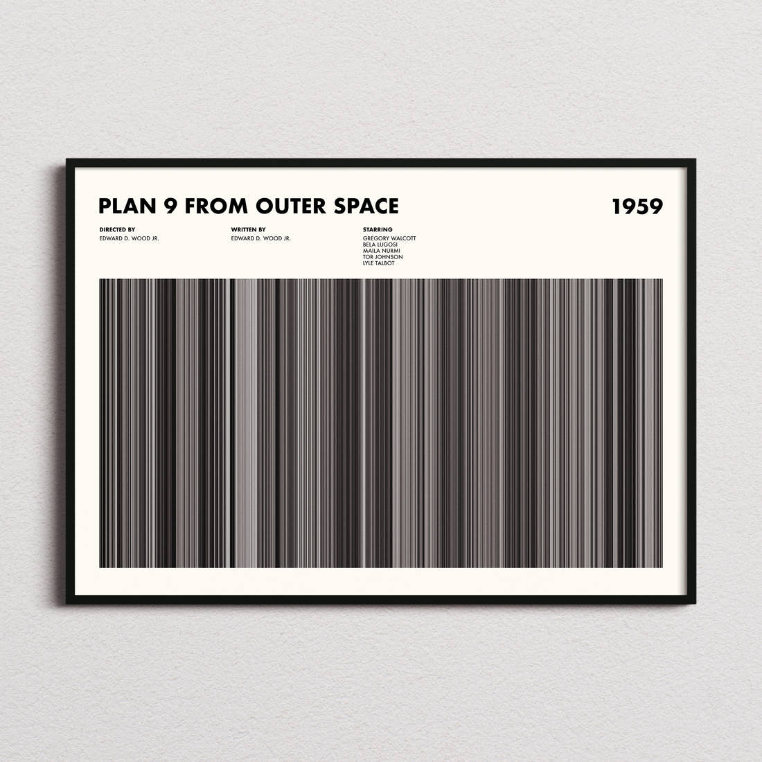 Plan 9 from Outer Space Movie Barcode Poster