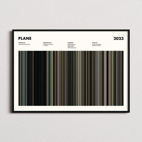 Plane Movie Barcode Poster