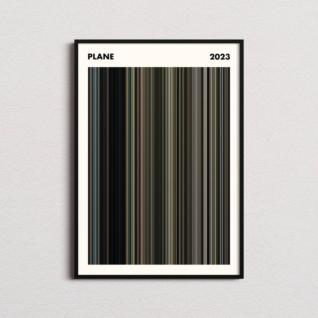 Plane Movie Barcode Poster - Simplified