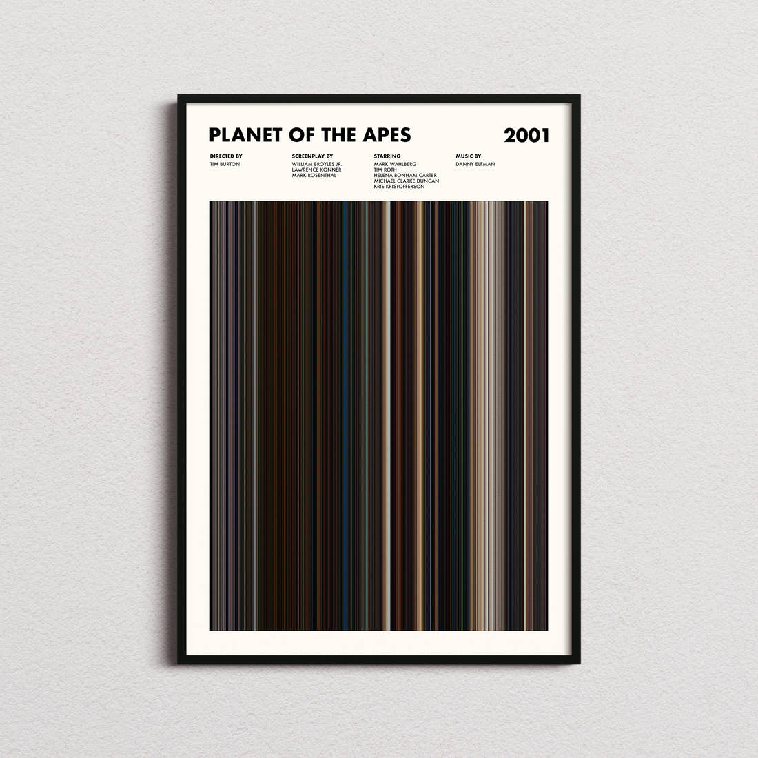 Planet of the Apes Movie Barcode Poster