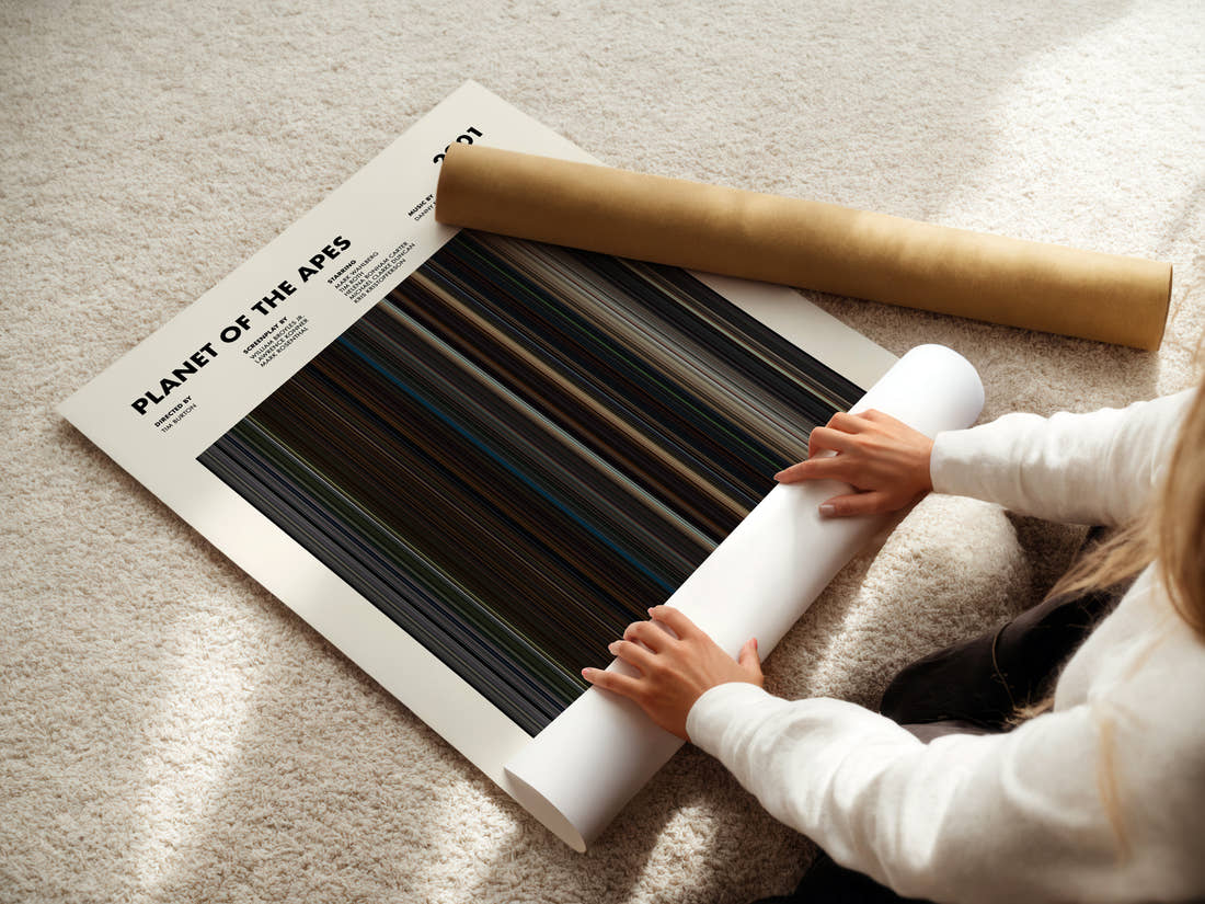 Planet of the Apes Movie Barcode Poster