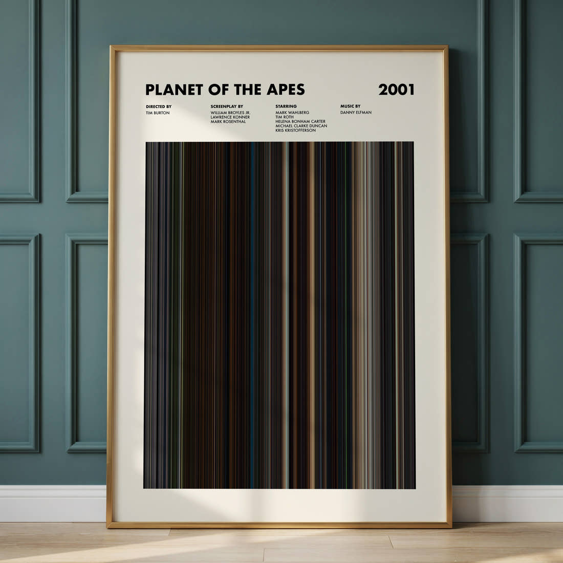Planet of the Apes Movie Barcode Poster