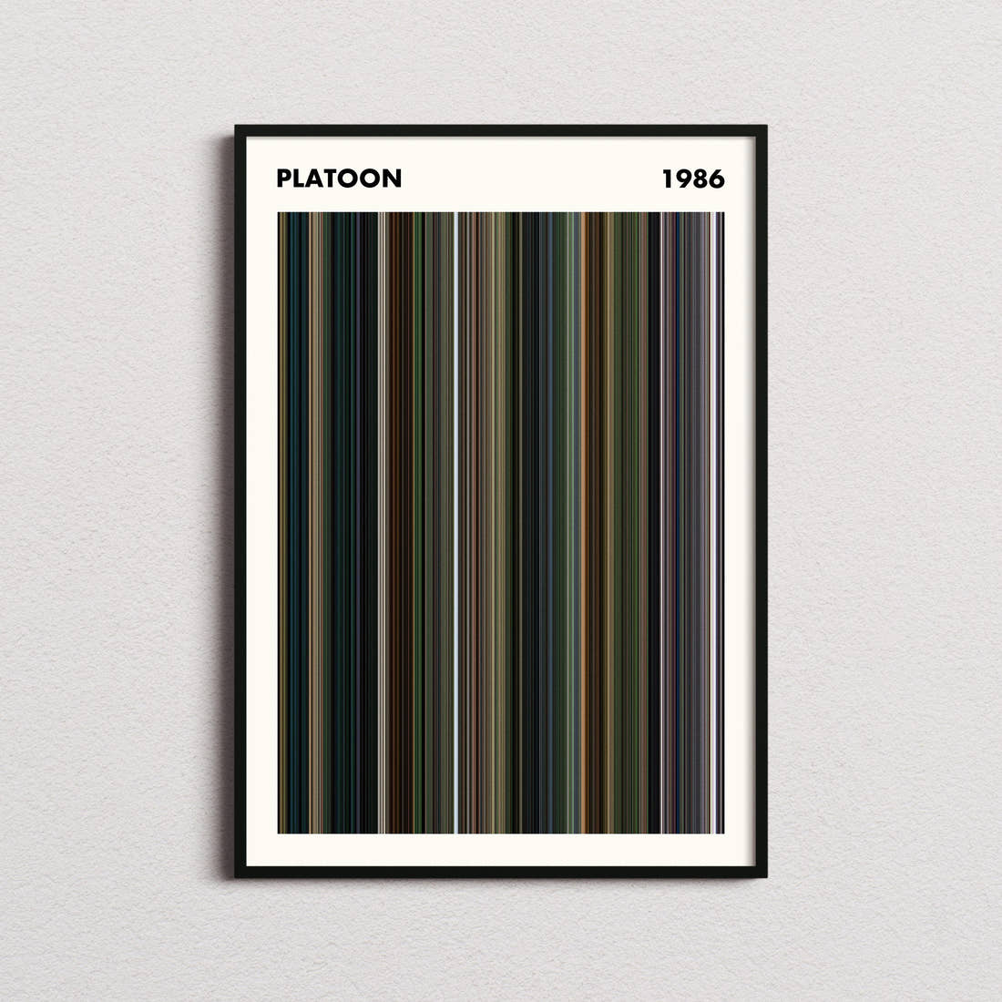 Platoon Movie Barcode Poster - Simplified