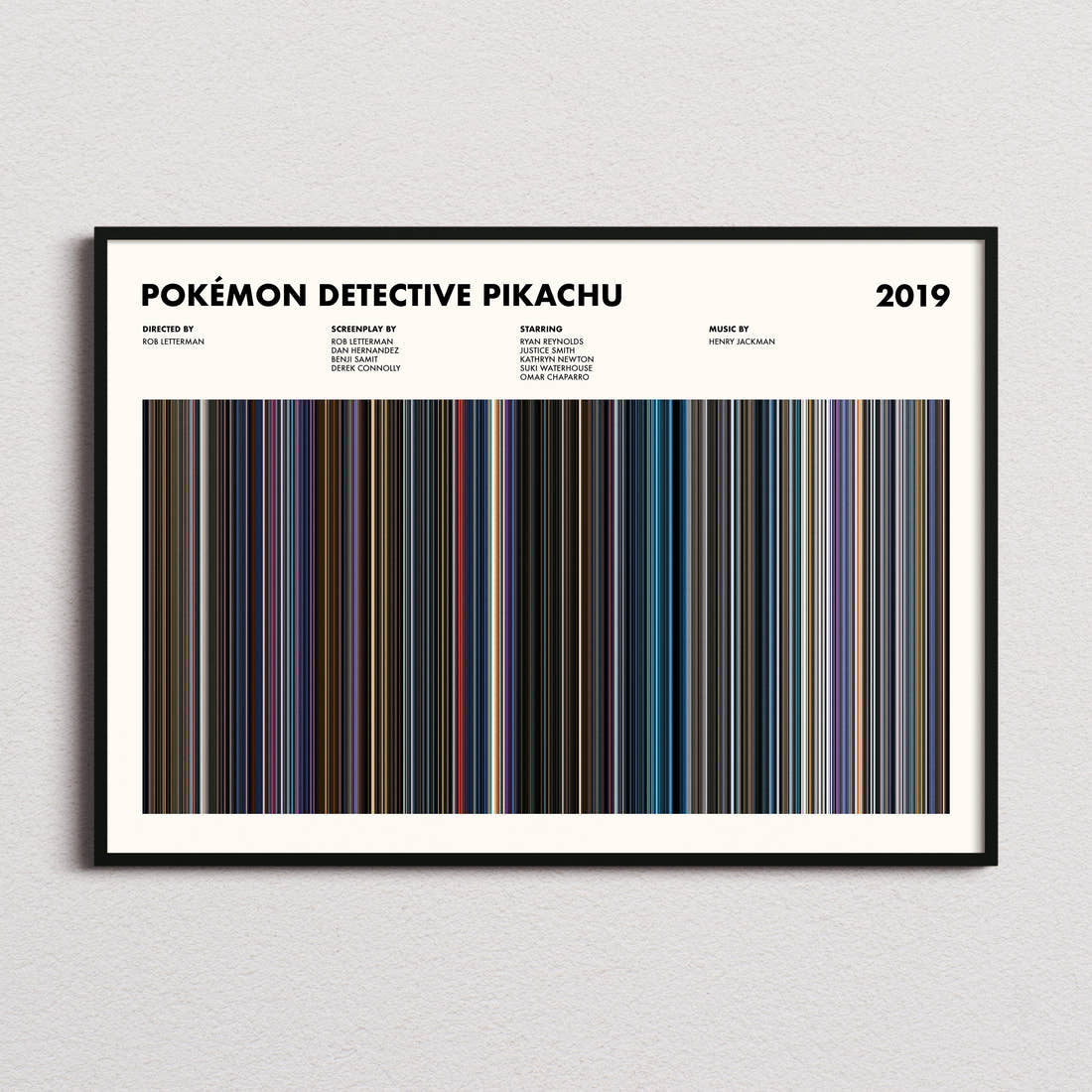 Pokémon Detective Pikachu Movie Barcode Poster