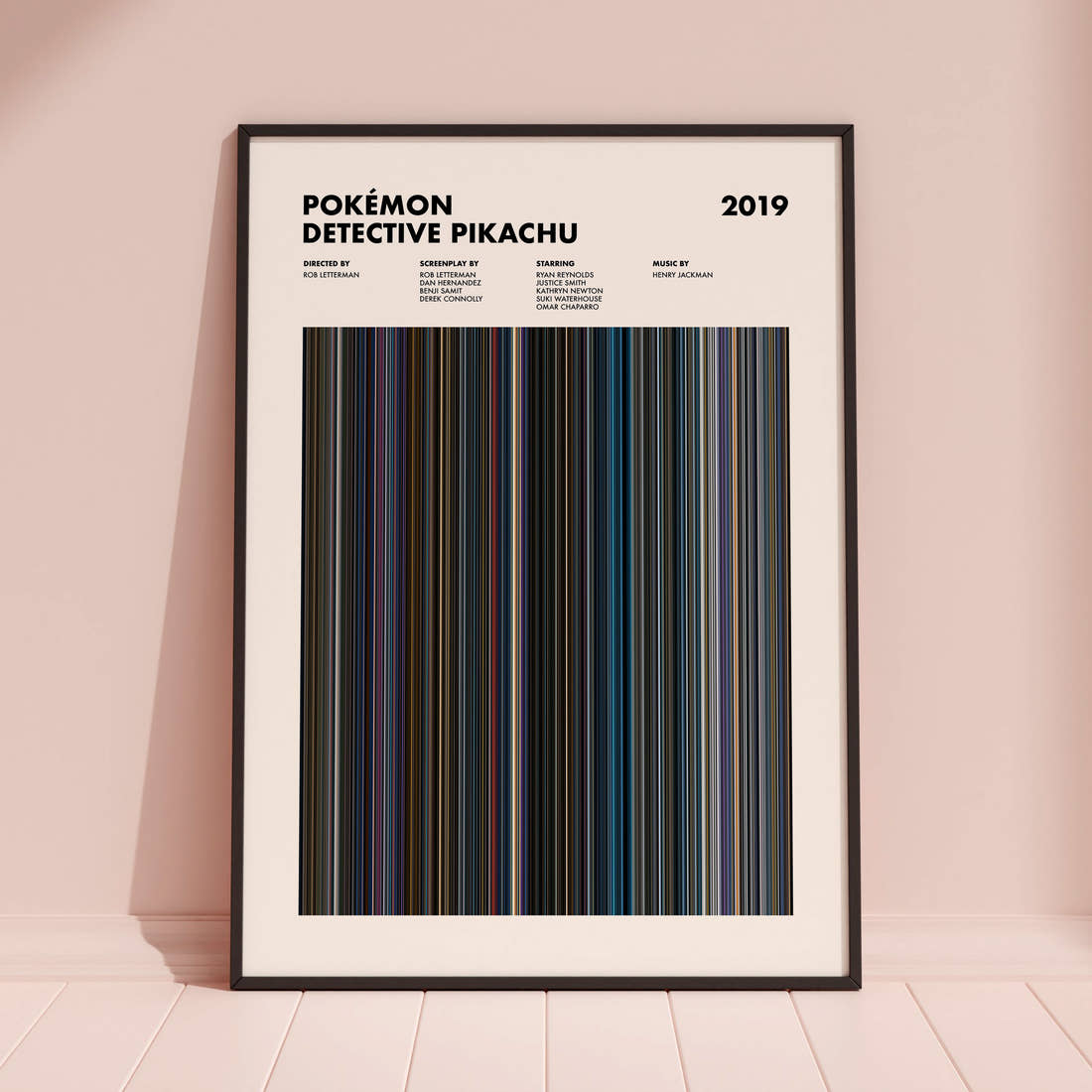 Pokémon Detective Pikachu Movie Barcode Poster