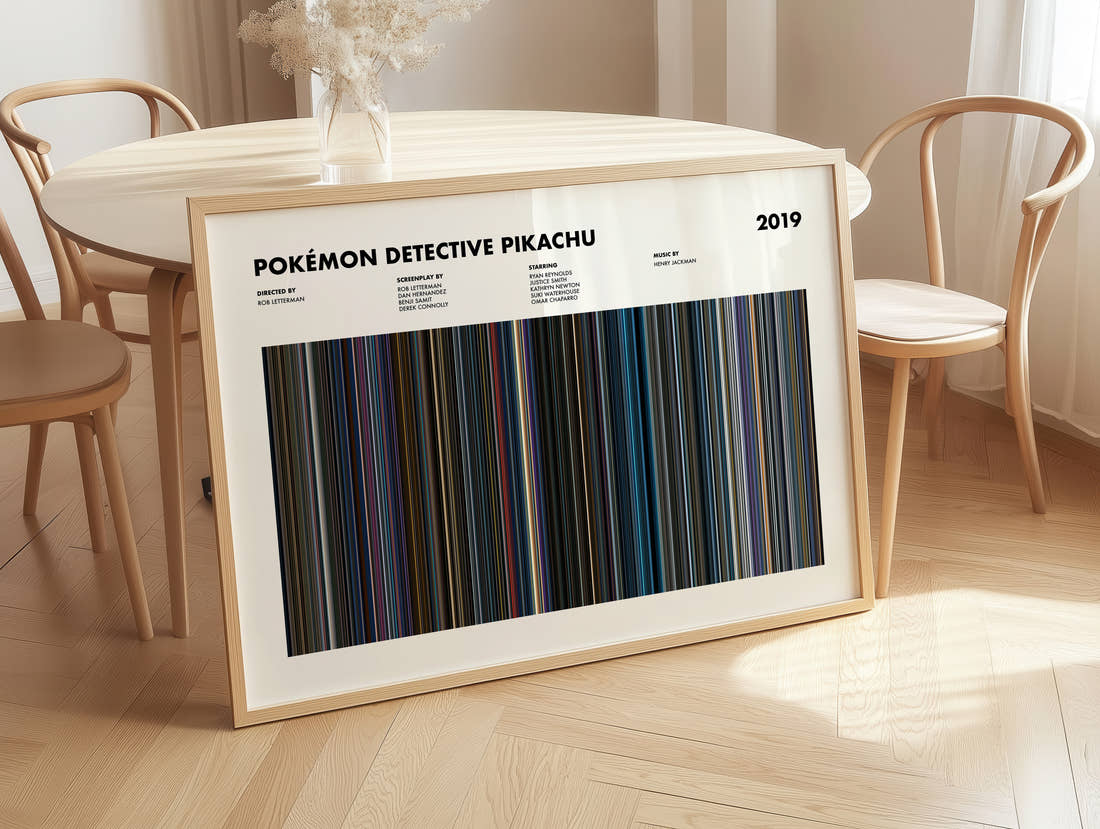 Pokémon Detective Pikachu Movie Barcode Poster