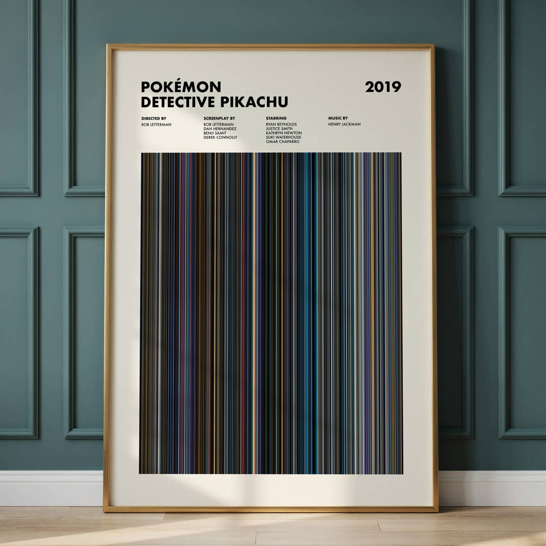Pokémon Detective Pikachu Movie Barcode Poster