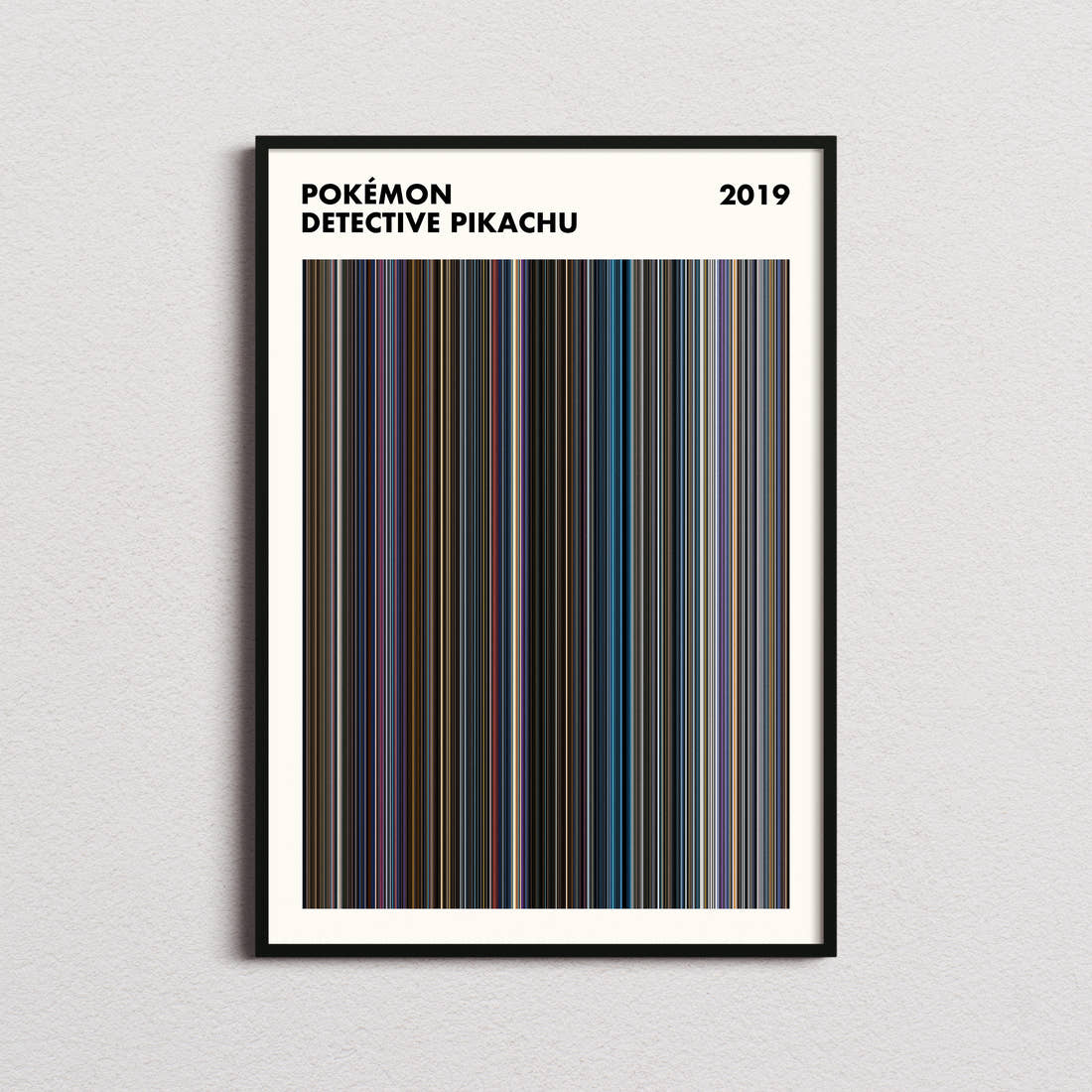 Pokémon Detective Pikachu Movie Barcode Poster - Simplified