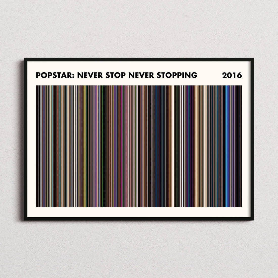 Popstar: Never Stop Never Stopping Movie Barcode Poster - Simplified
