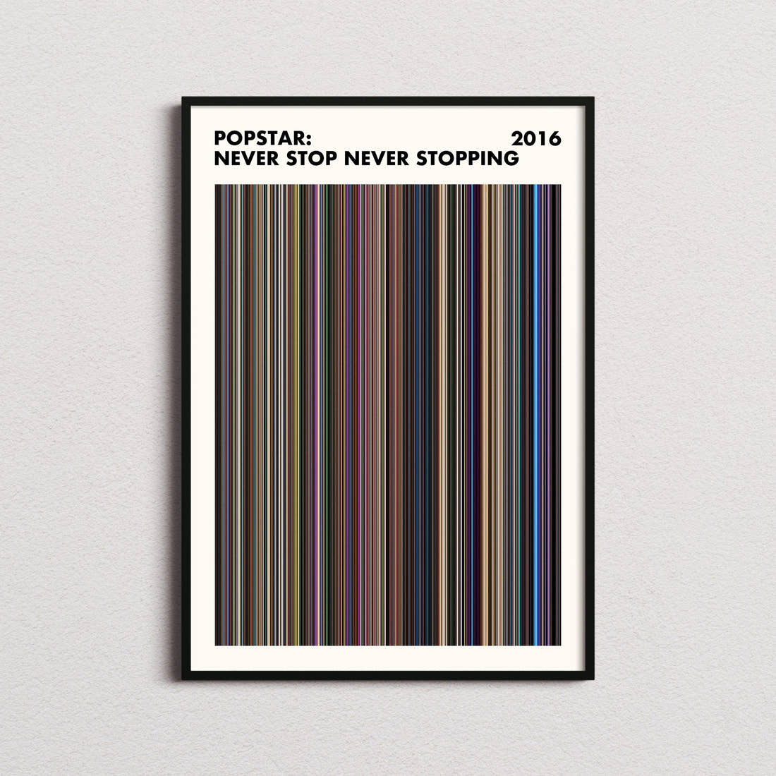 Popstar: Never Stop Never Stopping Movie Barcode Poster - Simplified