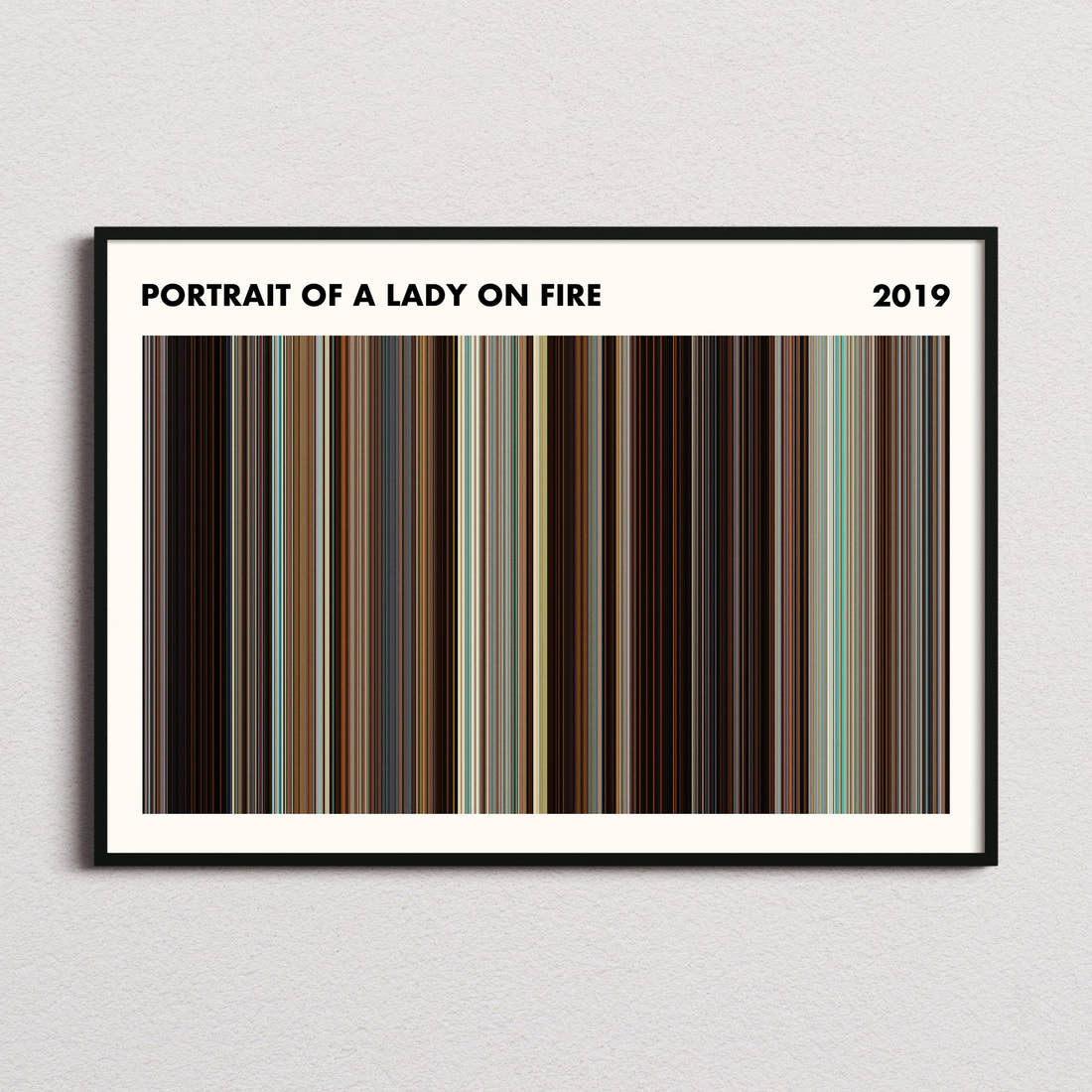 Portrait of a Lady on Fire Movie Barcode Poster - Simplified
