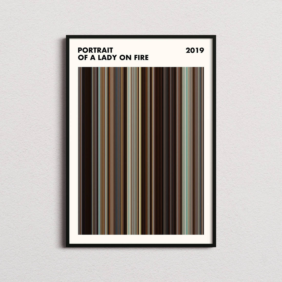 Portrait of a Lady on Fire Movie Barcode Poster - Simplified