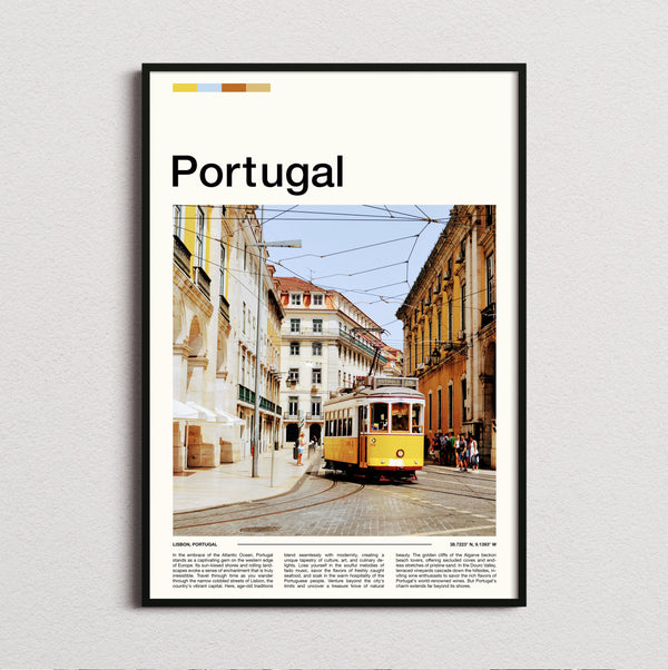 Portugal - Yellow Tram - Travel Print