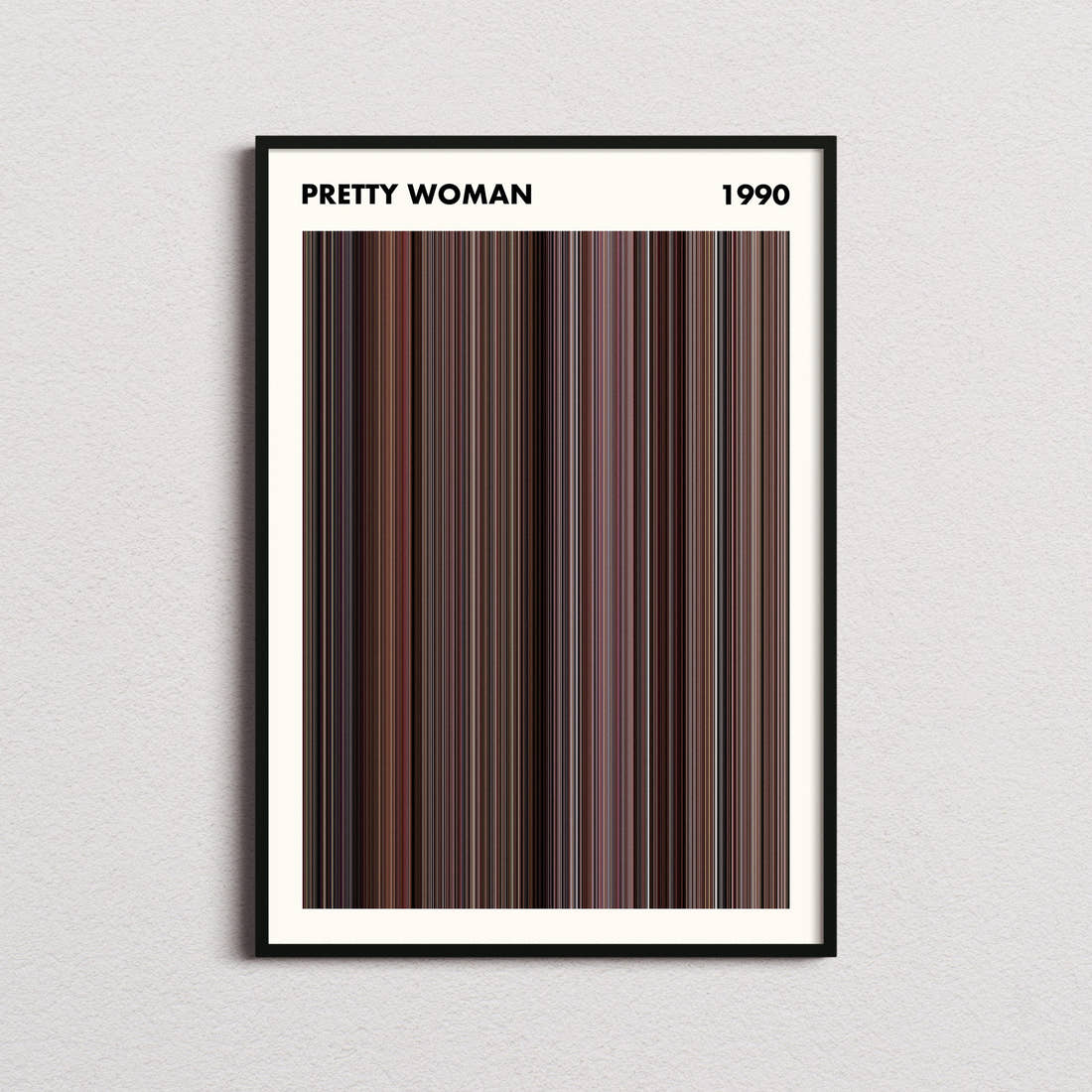 Pretty Woman Movie Barcode Poster - Simplified