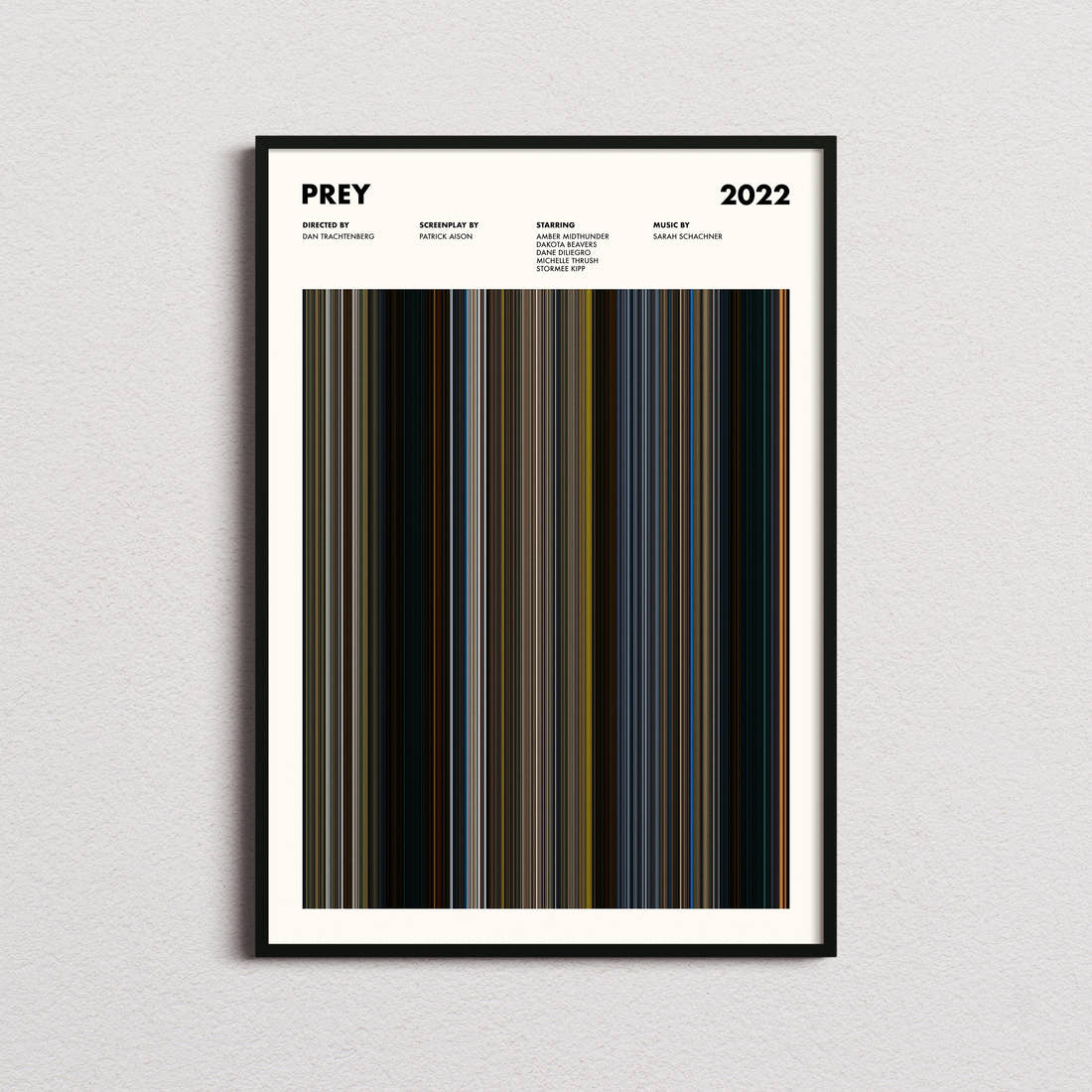 Prey Movie Barcode Poster