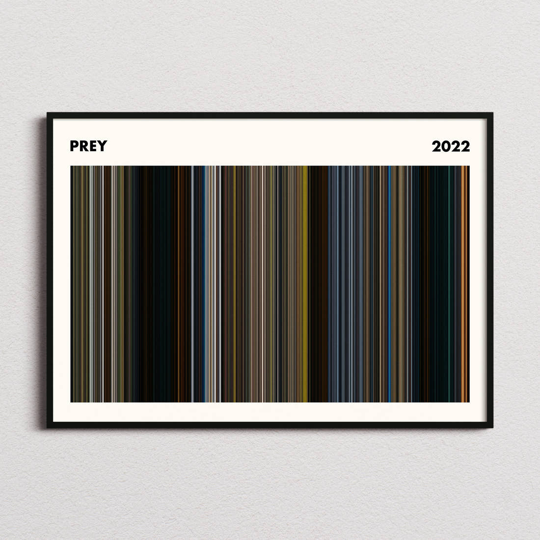 Prey Movie Barcode Poster - Simplified