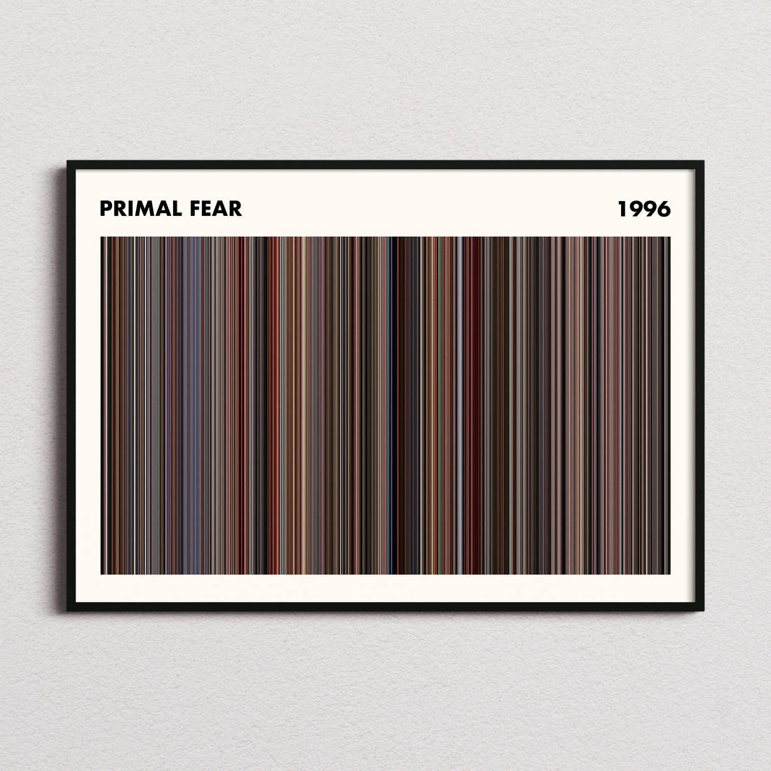 Primal Fear Movie Barcode Poster - Simplified