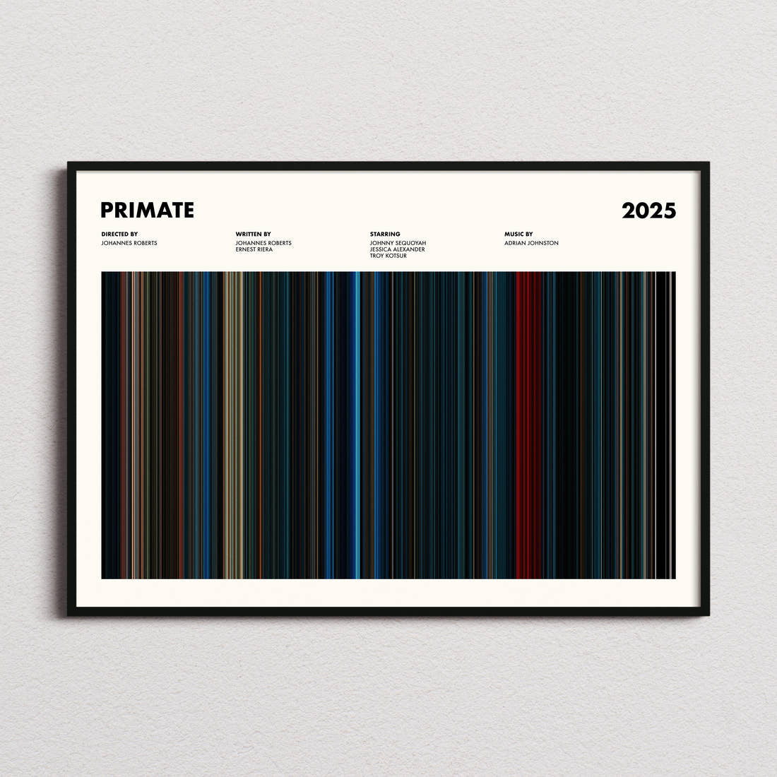 Primate Movie Barcode Poster