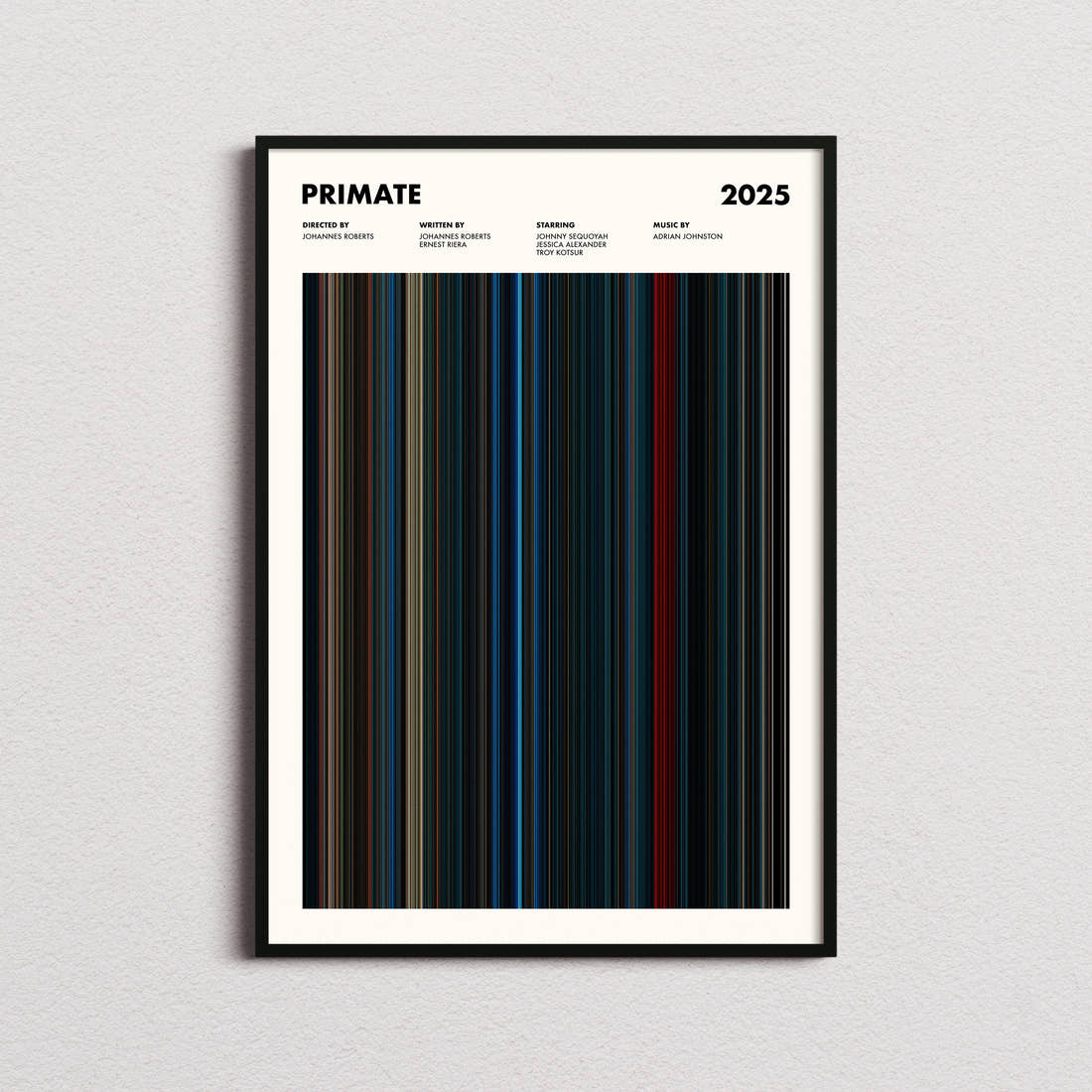 Primate Movie Barcode Poster