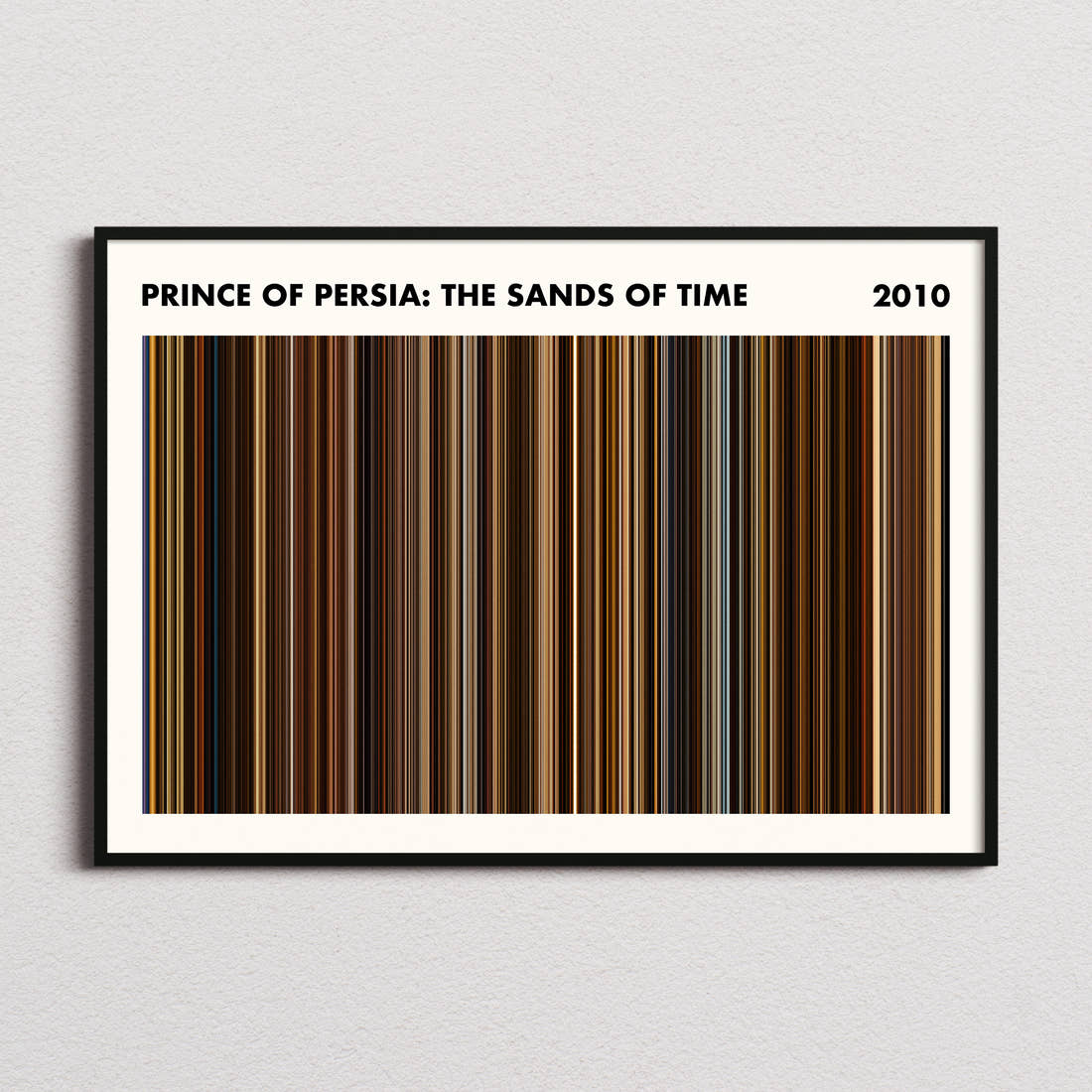 Prince of Persia: The Sands of Time Movie Barcode Poster - Simplified