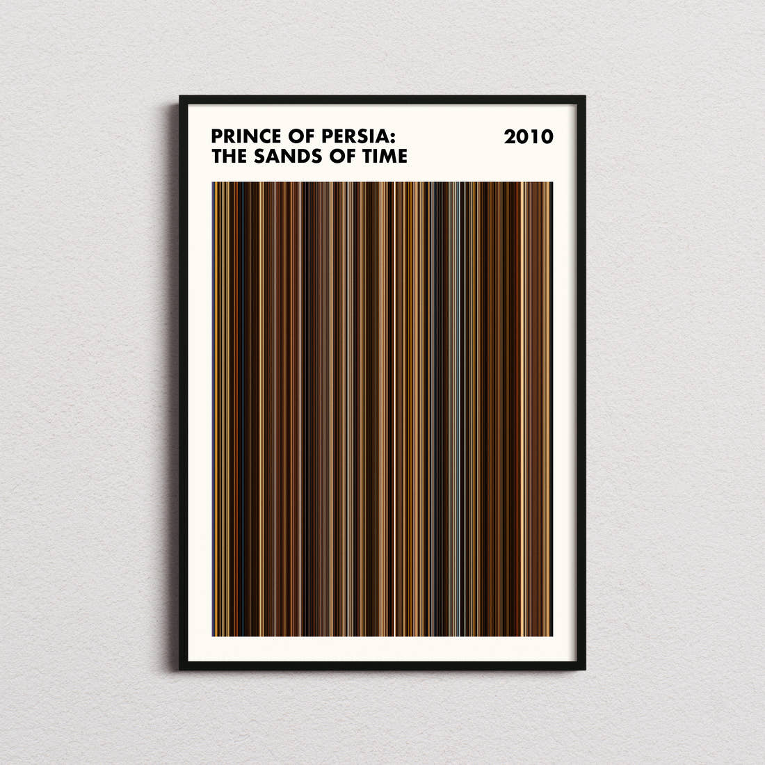 Prince of Persia: The Sands of Time Movie Barcode Poster - Simplified