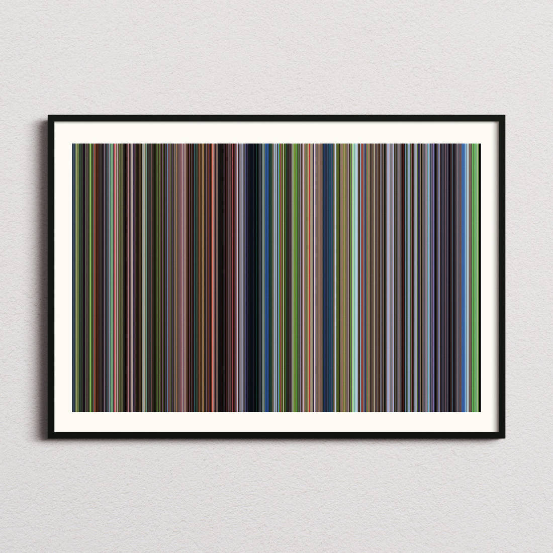 Princess Mononoke Movie Barcode Poster - Barcode Only