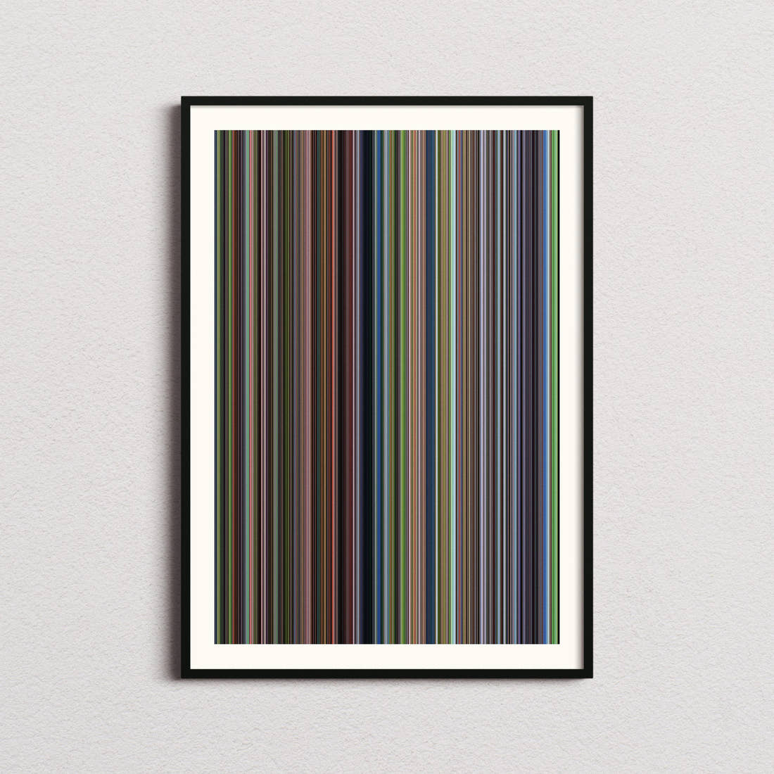 Princess Mononoke Movie Barcode Poster - Barcode Only