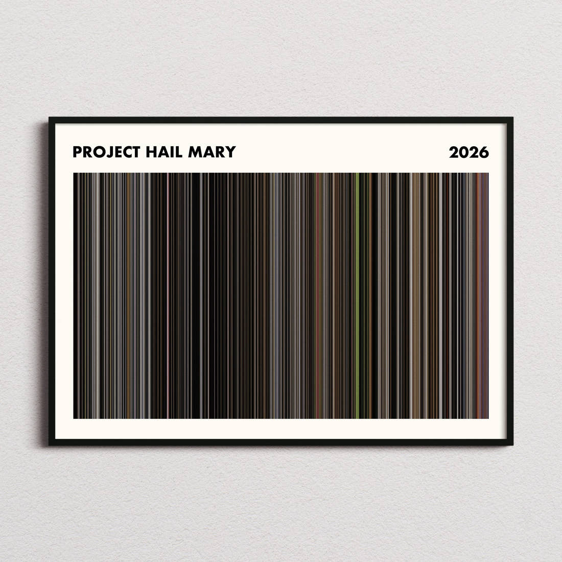 Project Hail Mary Movie Barcode Poster - Simplified