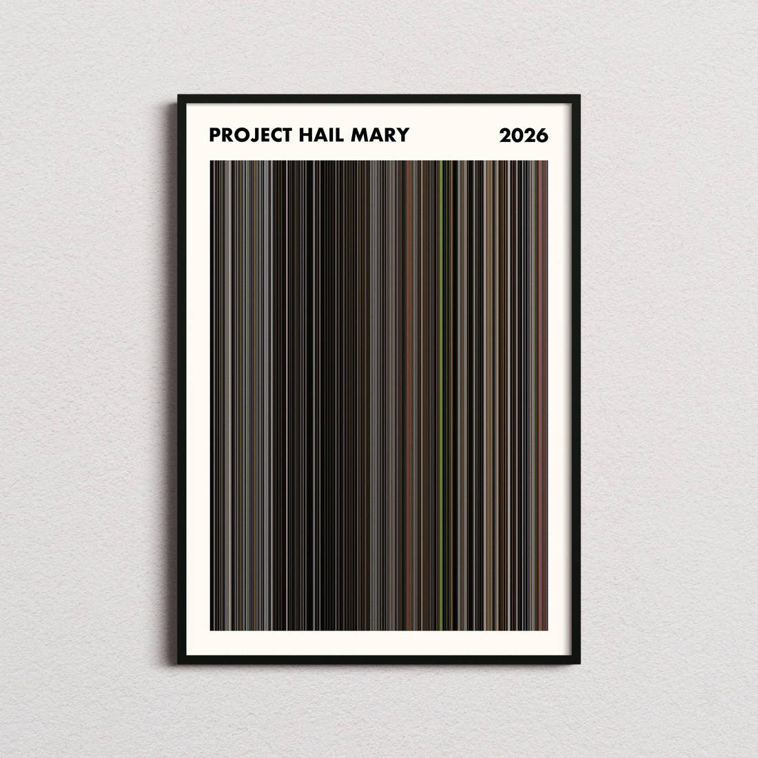 Project Hail Mary Movie Barcode Poster - Simplified