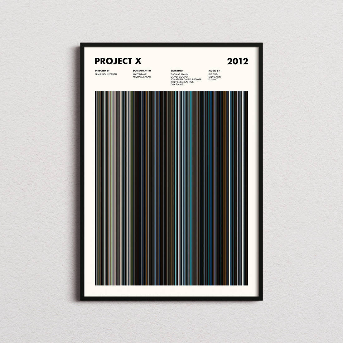 Project X Movie Barcode Poster