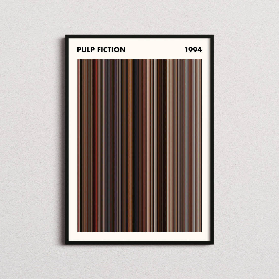 Pulp Fiction Movie Barcode Poster - Simplified