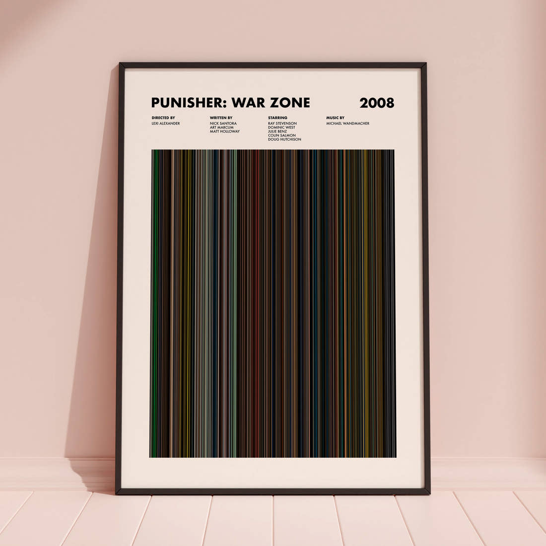 Punisher: War Zone Movie Barcode Poster