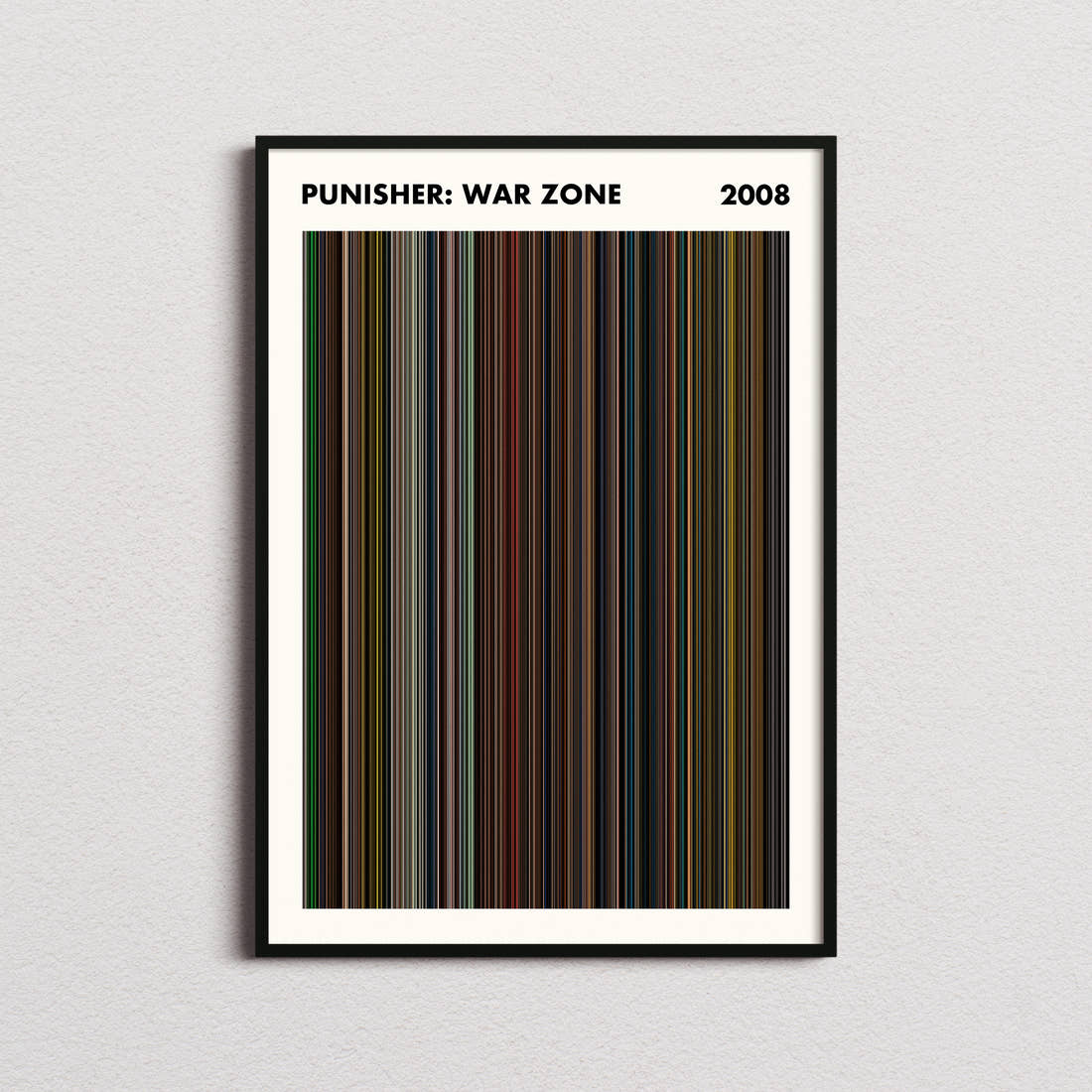 Punisher: War Zone Movie Barcode Poster - Simplified