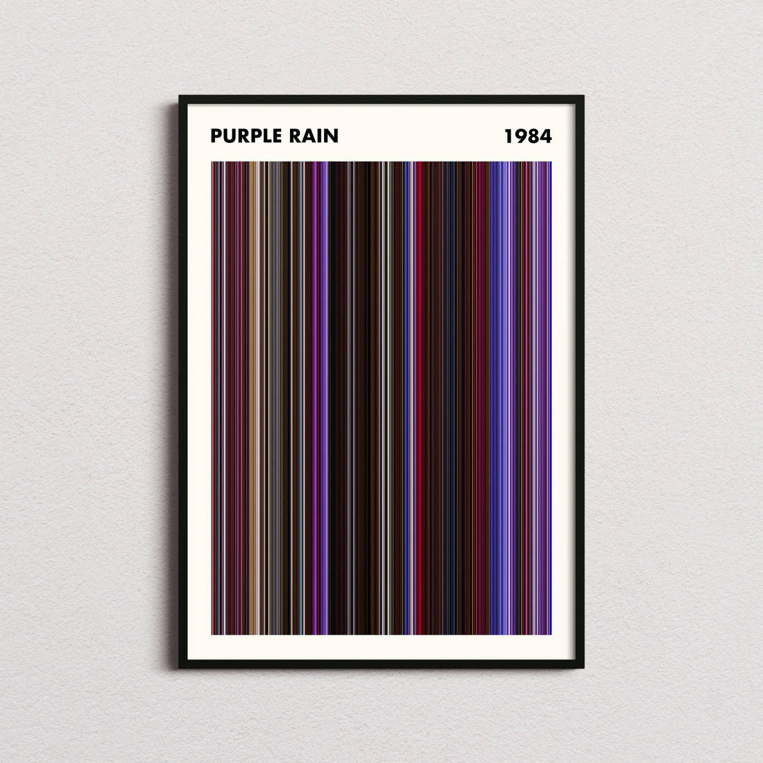 Purple Rain Movie Barcode Poster - Simplified