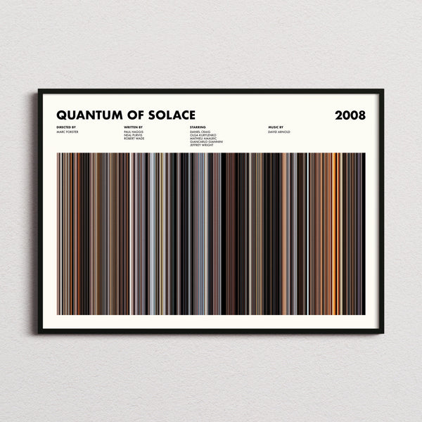 Quantum of Solace Movie Barcode Poster