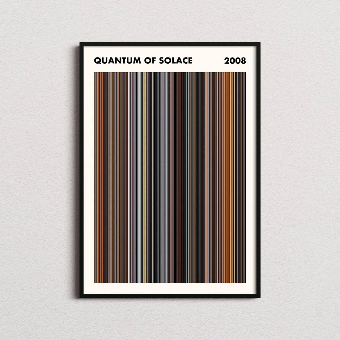 Quantum of Solace Movie Barcode Poster - Simplified
