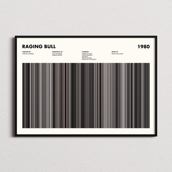 Raging Bull Movie Barcode Poster