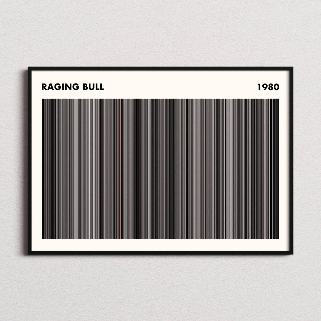 Raging Bull Movie Barcode Poster - Simplified