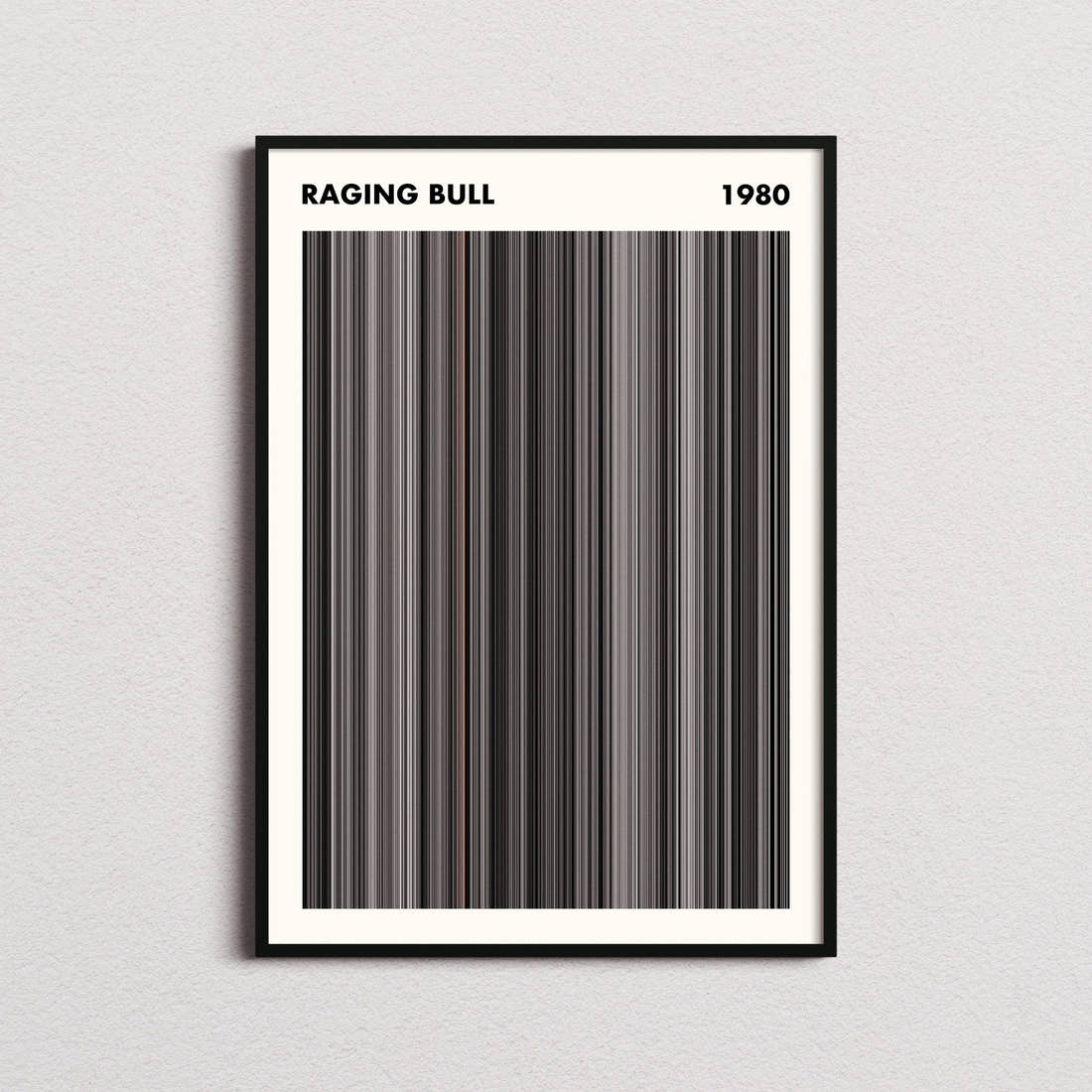 Raging Bull Movie Barcode Poster - Simplified