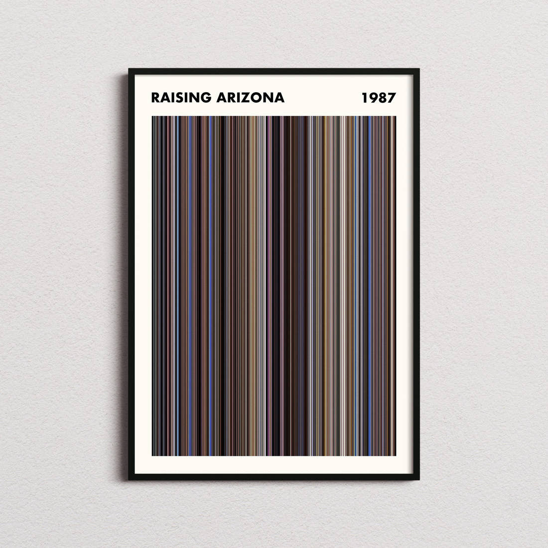 Raising Arizona Movie Barcode Poster - Simplified