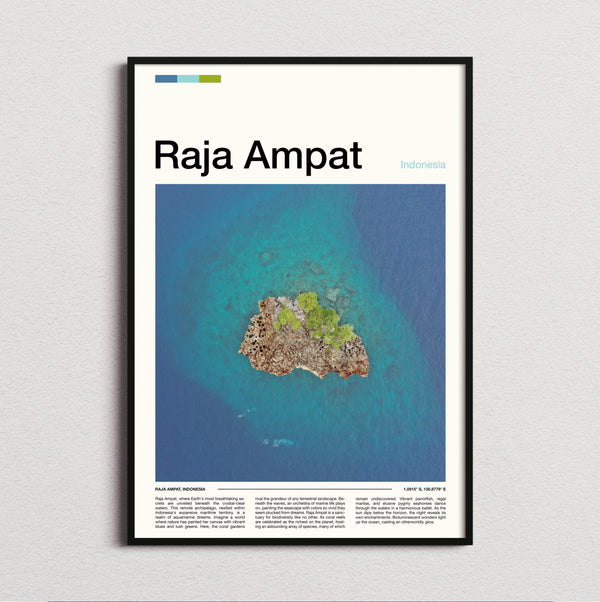 Raja Ampat - Small Island From Above - Travel Print