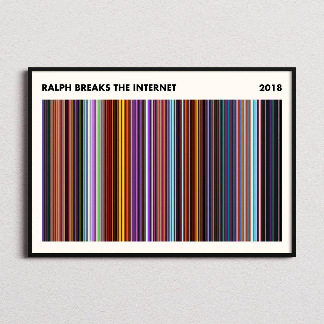 Ralph Breaks the Internet Movie Barcode Poster - Simplified