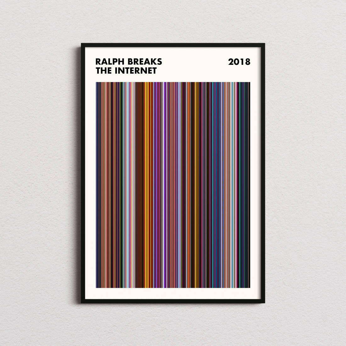 Ralph Breaks the Internet Movie Barcode Poster - Simplified