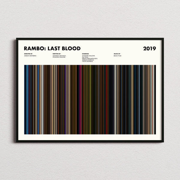 Rambo Last Blood Movie Barcode Poster